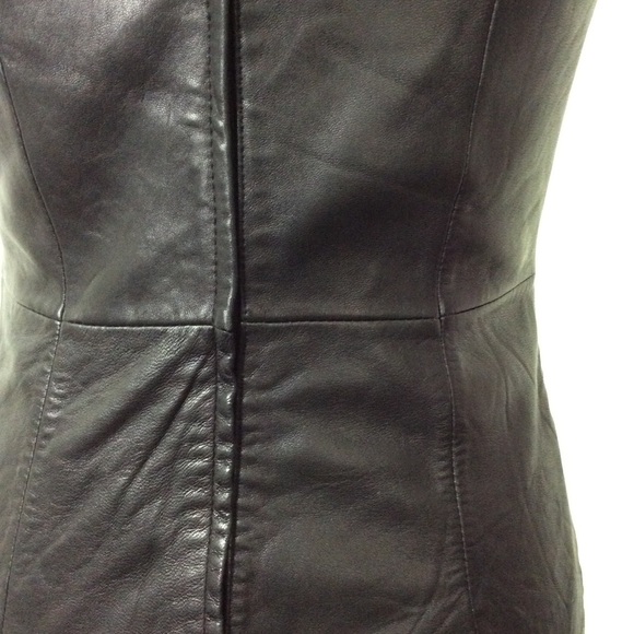 Soft Leather Sleeveless Back Dress - Picture 9 of 9
